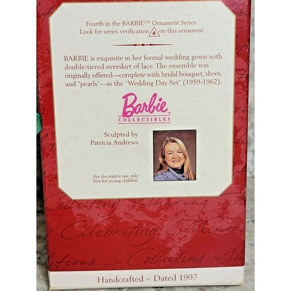 Hallmark "Wedding Day" Barbie Keepsake Ornament 1997 Vintage in Original Box - Picture 5 of 5
